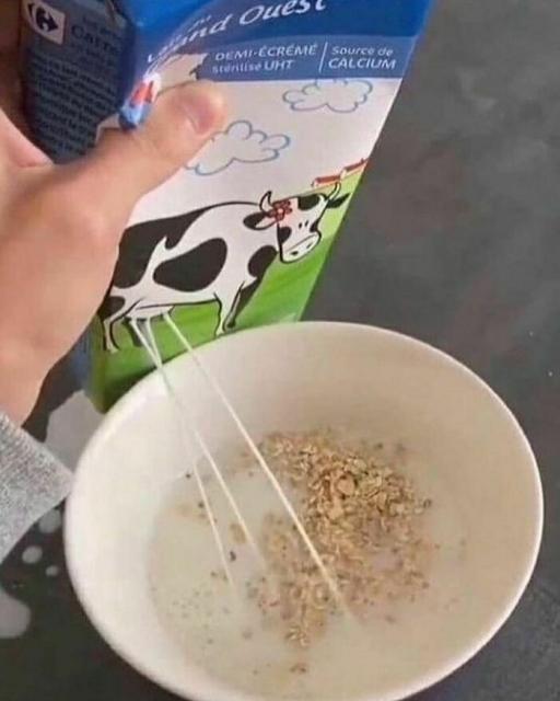 milking milk carton