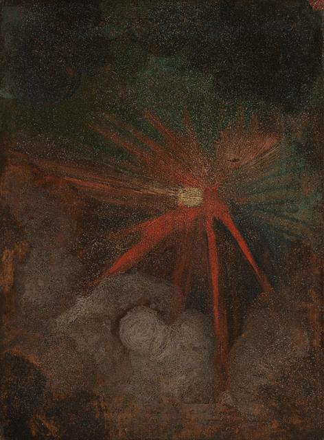 Aerial fireball depicted on the reverse panel of Albrecht Dürer's St. Jerome in the Wilderness (1495).