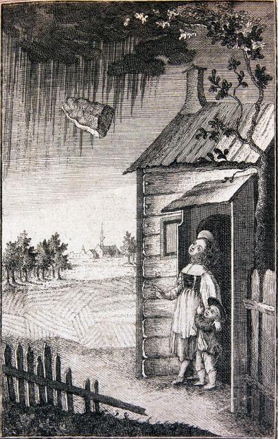 Mauerkirchen Meteorite Copper Engraving. From the 1769 booklet "Nachricht und Abhandlung von einem in Bayern unweit Maurkirchen den 20. November 1768 aus der Luft herab gefallenen Stein."