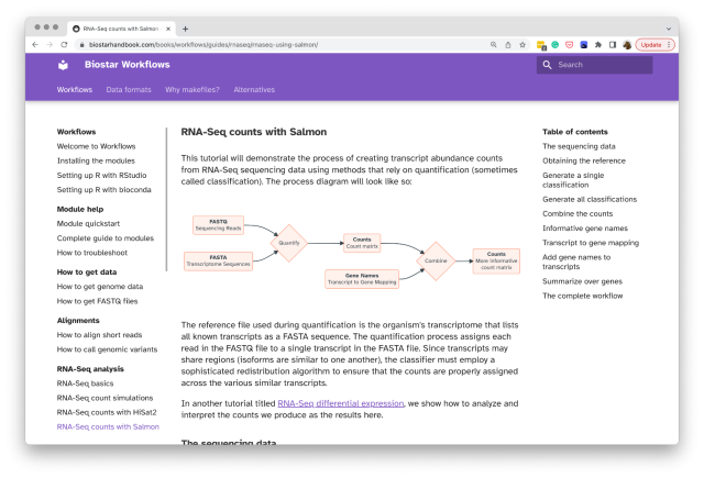 Explains the RNA with Salmon