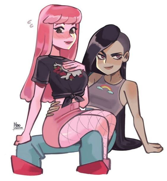 Marciline & Bubblegum being doing gay thing