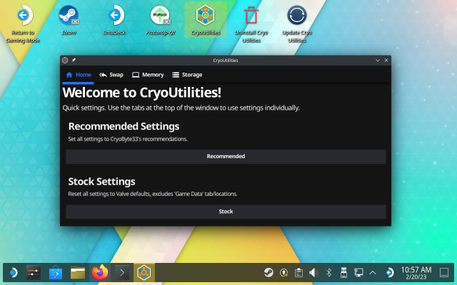 CryoUtilities UI screenshot