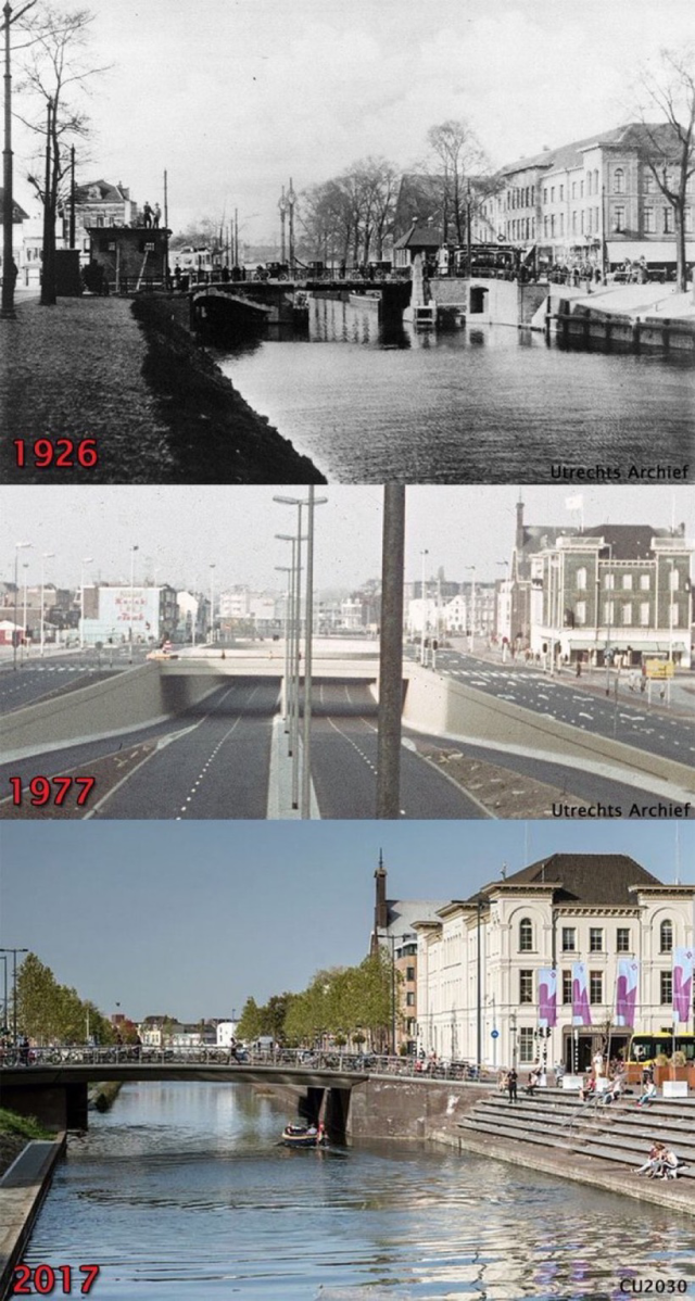 From river to central freeway to river again, from 1926 in Utrecht