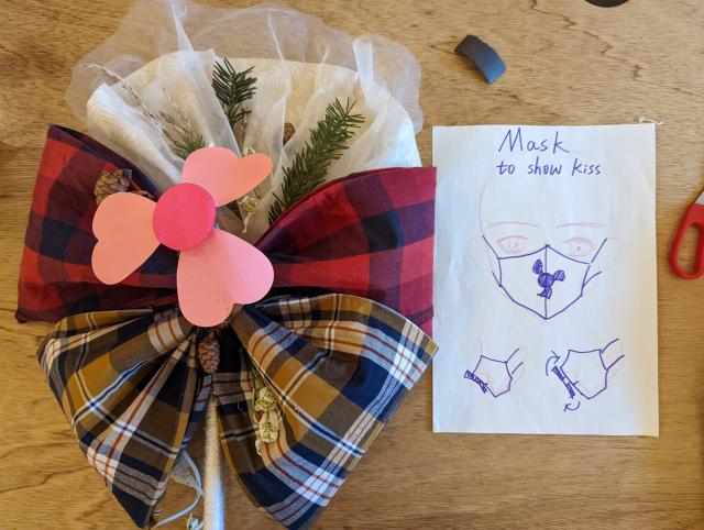 Students building interactive electronics 