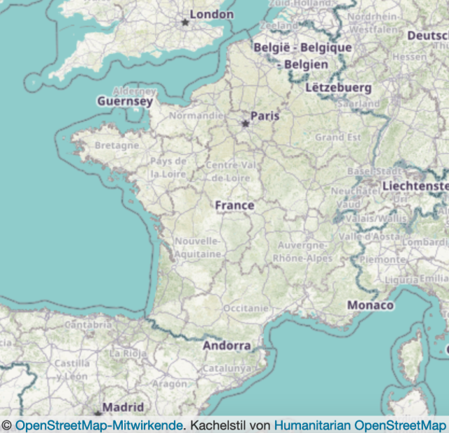 Map of Metropolitan France