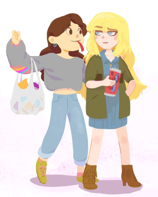 Mabel and Pacifica being doing gay thing