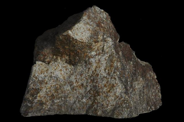 The Zag Meteorite; its fall date is listed as August 4 or 5, 1998; Morocco.

Photographer: Rodney Start. Museums Victoria / CC BY (Licensed as Attribution 4.0 International)