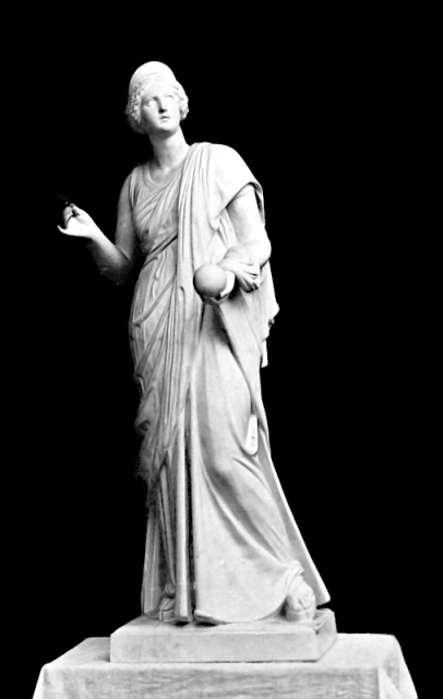 Statue of Urania at the Berlin Museum; photograph by Wilhelmina Lagerholms (with color edits).