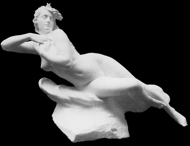 Plaster model for the marble "L'Étoile Filante" by Félix Maurice Charpentier (~1895).

ketrin1407, CC BY 2.0, via Flickr

The full sized marble can be seen on Flickr with limited copyright